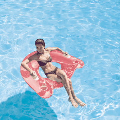 Imagen 2 del producto Asiento Flotante Inflable Intex con Sujetadores 147x99 Cm Sit 'n Float Rosado