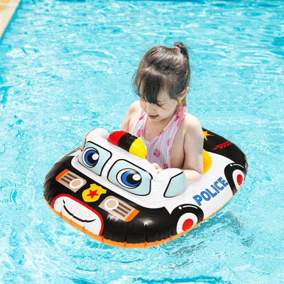 Imagen 2 del producto Flotador Inflable Bebé Intex Auto de Policía Capacidad 15 Kg Kiddie Float