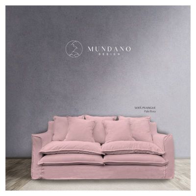 Imagen 2 del producto Sofá Puangue Chenille Palo Rosa 3C