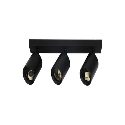 Foco Spotlight Sobrepuesto Cielo O Muro 3*GU-10 Negro