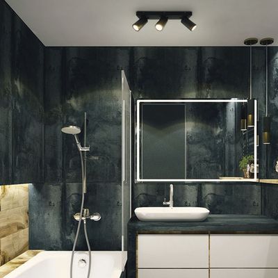 Imagen 2 del producto Foco Spotlight Sobrepuesto Cielo O Muro 3*GU-10 Negro