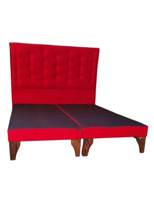 Imagen 2 del producto Base Europea Dividida + Respaldo a Piso Rojo Felpa 