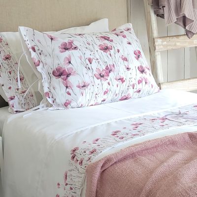 Imagen 2 del producto FUNDA ALMOHADA FLORCITAS UNICORNIO 50X70