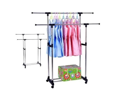 Imagen 2 del producto Perchero Colgador De Ropa Exhibicion Metalico Doble