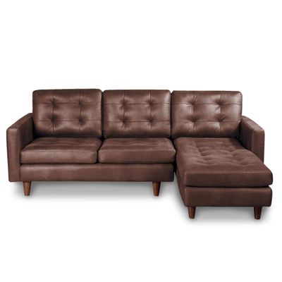 SOFA CHAISELONG DER NAPOLES CUERO KENTUCKY CAFE MORO