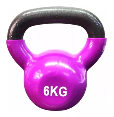 Pesa Rusa Kettlebell 6kg Acero Y Vinilo