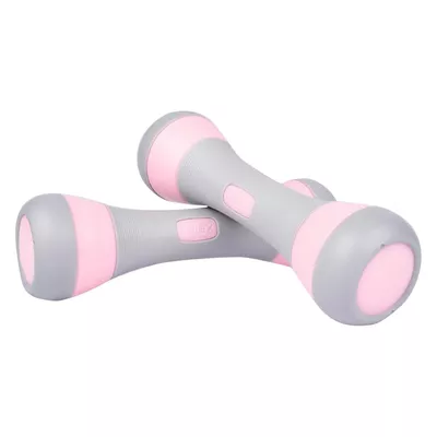 Pack 2 Mancuernas Ajustables Pesas 1/1.5/2 Kilos Cada Una Rosado