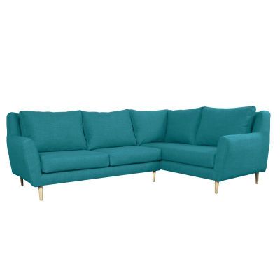 Imagen 2 del producto Seccional Lenora Chenille Tipo Lino Turquesa