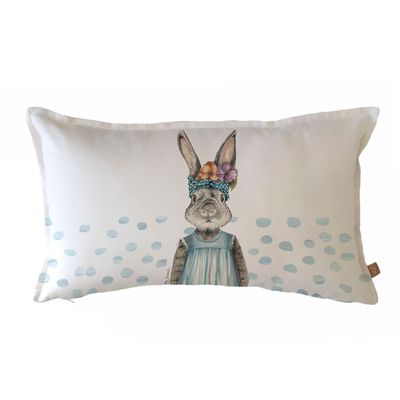 Imagen 1 del producto FUNDA COJÍN  ALGODÓN CONEJA FLORA 50X30