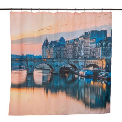 Imagen 2 del producto Set Cortina Baño Budapest y  Jgo de Toallas Azul