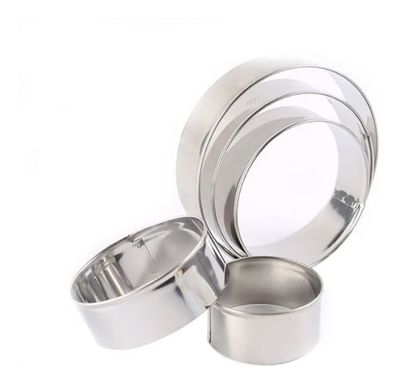 Molde Redondo De Acero Inoxidable 5 Piezas