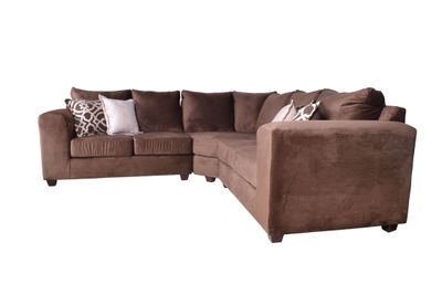 Imagen 2 del producto Seccional Kenia Felpa Chocolate