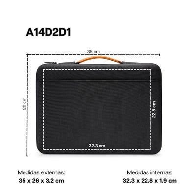 Imagen 2 del producto Tomtoc Maletín A14 para Notebook/Macbook de 14"" - Negro