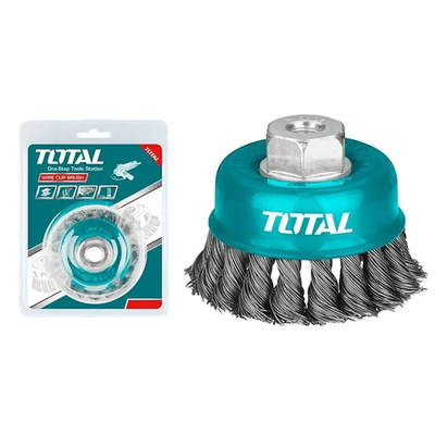 Escobilla De Copa Trenzada Torcida 100mm Esmeril Total