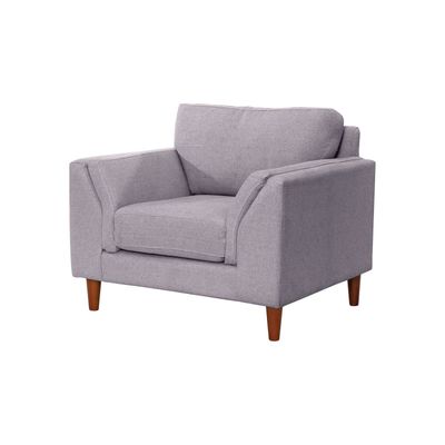 Imagen 2 del producto Sofá Milan 1C Lino Gris Claro Con Asiento de Resortes Pocket