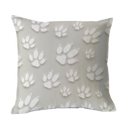 FUNDA COJÍN ALGODÓN HUELLAS 45X45