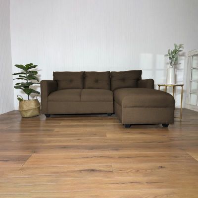 Imagen 2 del producto Seccional Mateo Chenille Café Pata Plastica