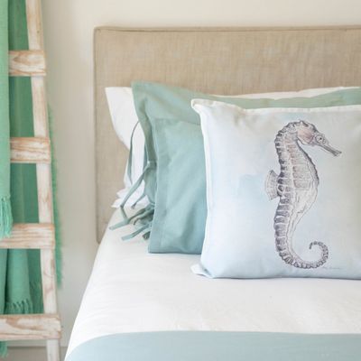 Imagen 2 del producto FUNDA COJÍN ALGODÓN CABALLITO DE MAR 45X45