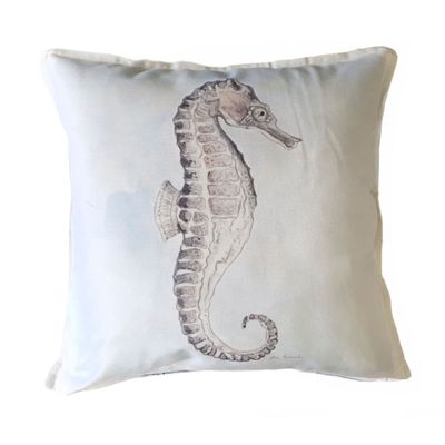 FUNDA COJÍN ALGODÓN CABALLITO DE MAR 45X45