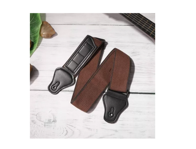 Imagen 2 del producto Correa Para Guitarra Y Bajo Puntas Cuero + 3 Uñeta