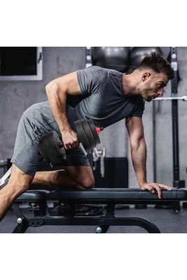 Imagen 2 del producto Set de Mancuernas y Barra 20 Kg 2 en 1 Negro