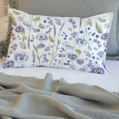 Imagen 2 del producto FUNDA COJÍN ALGODÓN PRIMAVERA VIOLETA 50X30