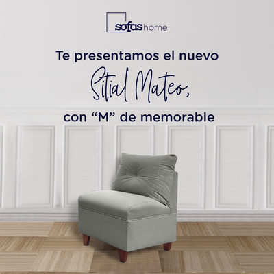 Imagen 2 del producto Butaca Mateo Chenille Gris Pata Madera 1C