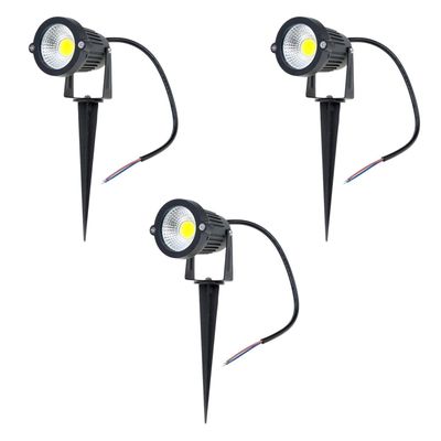 Pack 3 Foco LED Estaca Jardín 5W Cálido