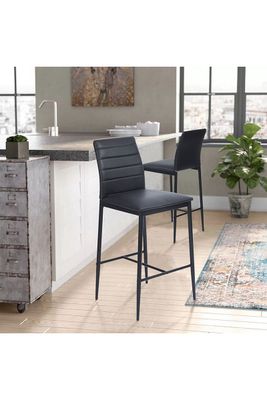 Imagen 2 del producto Pack 2 Sillas de Bar Boston Negro