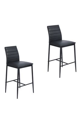 Pack 2 Sillas de Bar Boston Negro