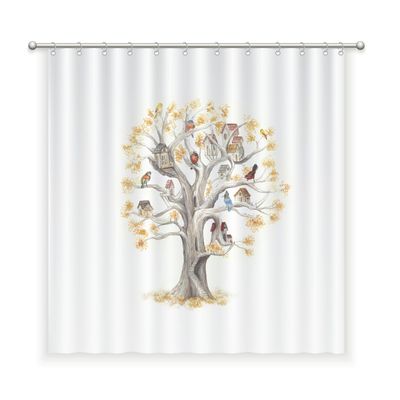 CORTINA DE BAÑO ALGODÓN ARBOLITO