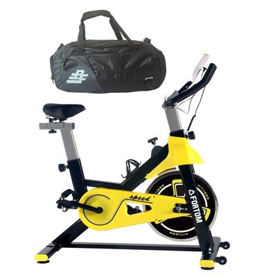 Bicicleta Spinning  Black/Yellow + Bolso Deportivo