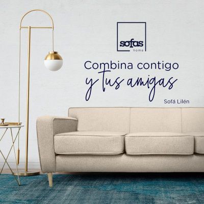 Imagen 2 del producto Sofá Lilen Felpa Beige  2 Cuerpos