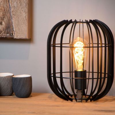 Imagen 2 del producto Lámpara de Mesa Reda Negro 1xE27 Ovalada