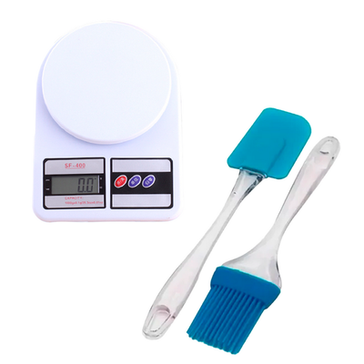 Set Brocha y Mezquino + Balanza de Cocina