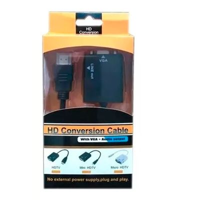 Adaptador Cable De Conversión Hdmi A Vga + Aduio Hd