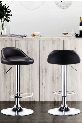 Imagen 2 del producto Pack 2 Piso Bar Altura Regulable Negro