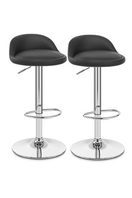 Pack 2 Piso Bar Altura Regulable Negro