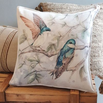 Imagen 2 del producto FUNDA COJÍN MARISA GOLONDRINAS 45X45