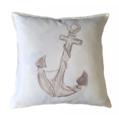 FUNDA COJÍN ALGODÓN ANCLA 45X45