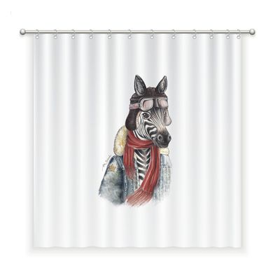 Imagen 1 del producto CORTINA DE BAÑO ALGODÓN CEBRA AVIADORA