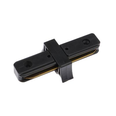 Conector Para Carril Monofásico De Iluminación LED ""Recto"" - Negro