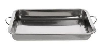 Imagen 2 del producto Bandeja Fuente Acero Inoxidable Con Asas Manillas 36x27 Cm