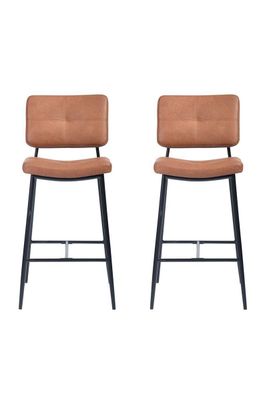 Imagen 1 del producto Pack 2 Pisos de Bar con Espaldar Acolchado Café