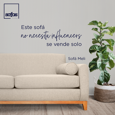 Imagen 2 del producto Sofá Meli Chenille Tipo Lino Beige 2 Cuerpos