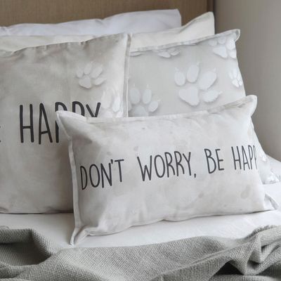 Imagen 2 del producto FUNDA COJÍN ALGODÓN DONT WORRY BE HAPPY 50X30