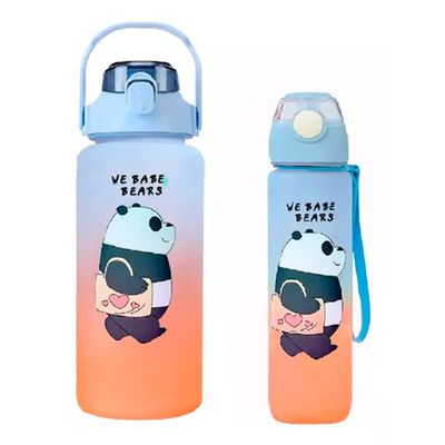 Pack 2 Botellas Agua Motivacional De 2Ltrs Y 900ML