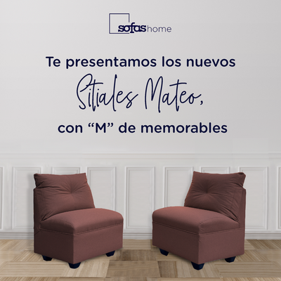 Imagen 2 del producto Par Butacas Mateo Chenille Cafe Pata Plastica 1C