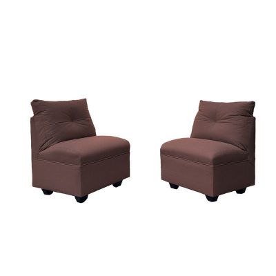 Par Butacas Mateo Chenille Cafe Pata Plastica 1C