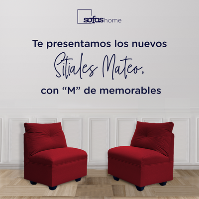 Imagen 2 del producto Par Butacas Mateo Chenille Rojo Pata Plastica 1C